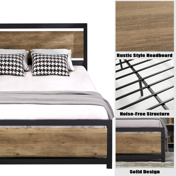 17 Stories OllieJay Metal Platform Bed & Reviews Wayfair